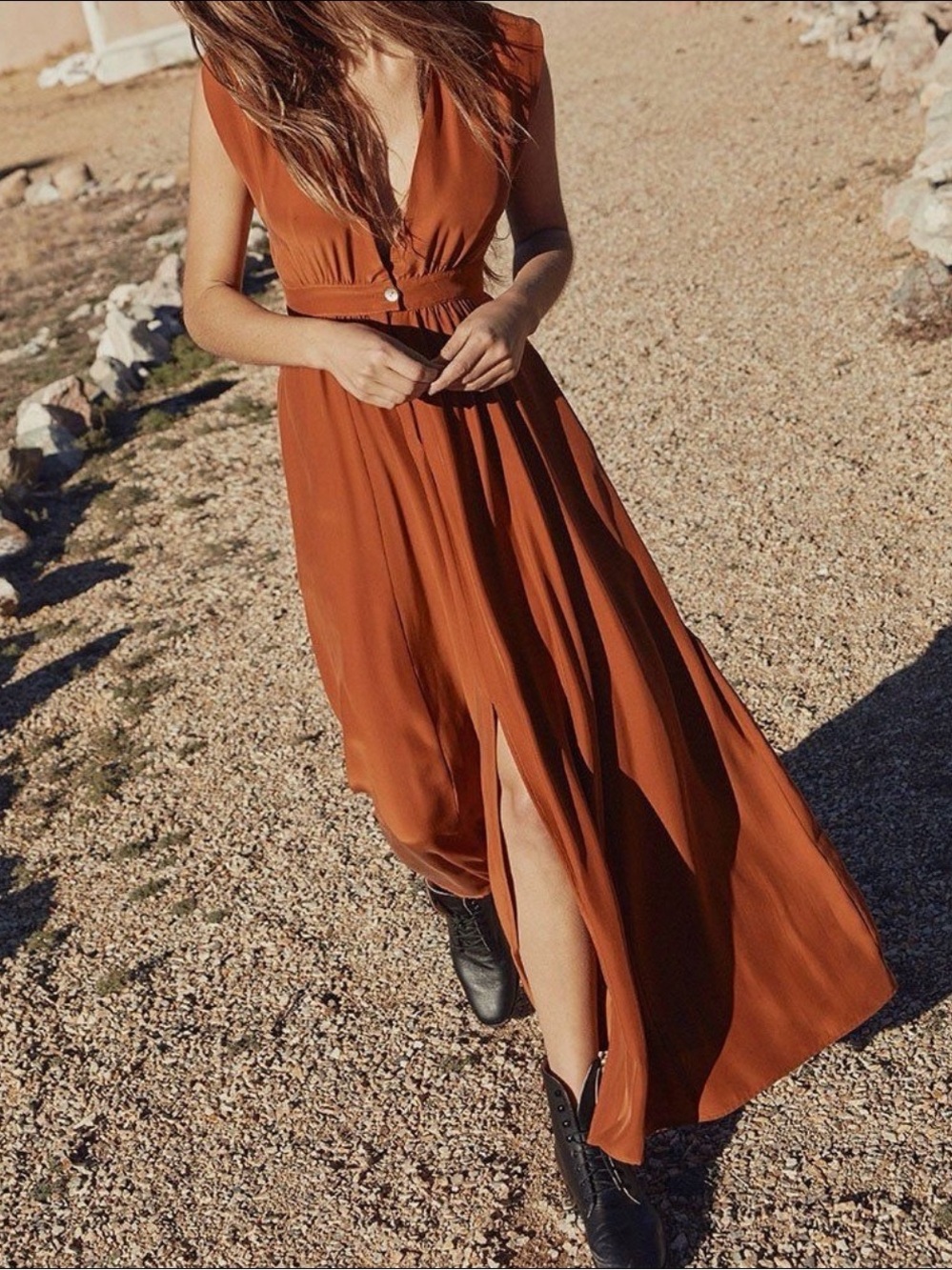 Christy Dawn Rosemary Dress in Burnt Orange